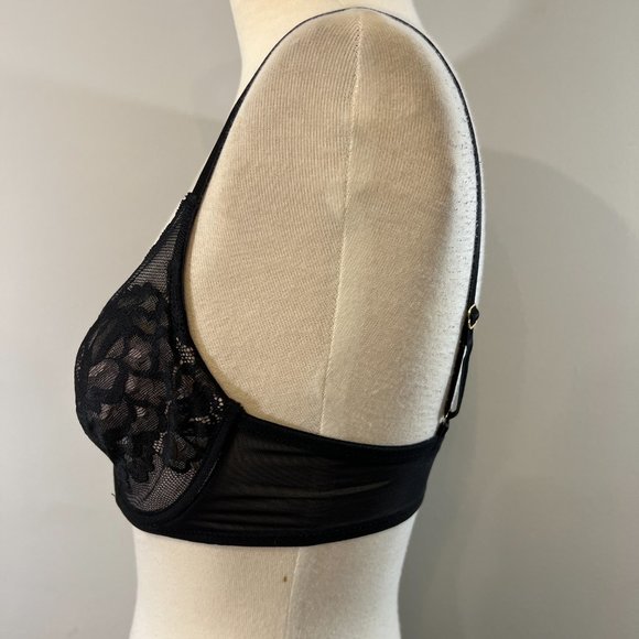 NWOT NATORI Flora Underwire Bra in Black/Light Mocha (30D) - Picture 6 of 13